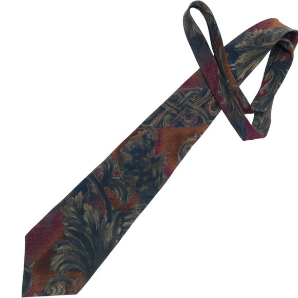 Bill Blass Floral Paisley Vintage Art Silk Tie - Picture 2 of 6